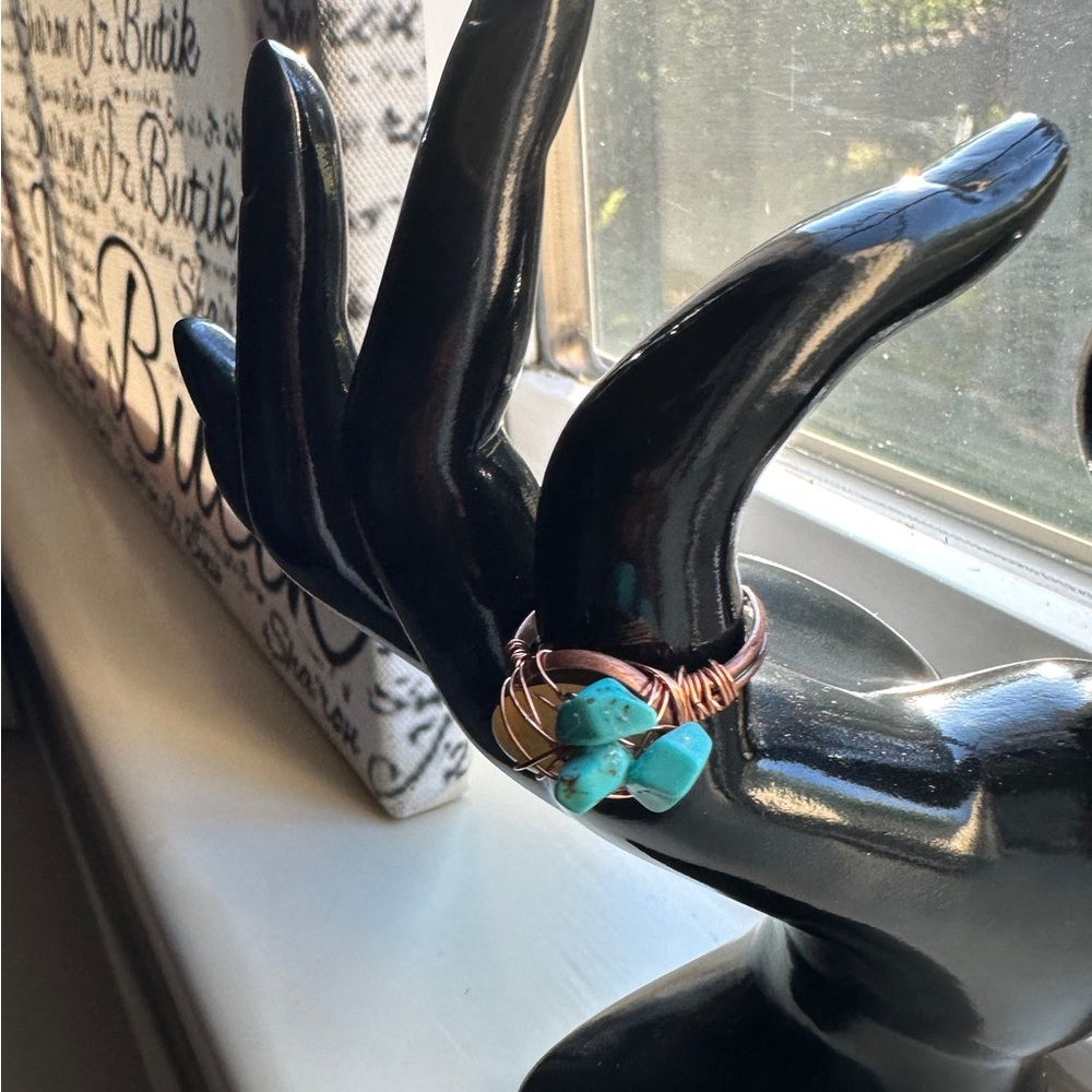 Copper Wire Wrapped Ring Handmade with Love ☮️❤️🔆